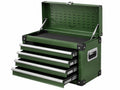 Servante d atelier 70 x 45 x 85 cm en acier vert avec 4 tiroirs et couvercle rabattable