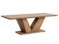 Table à manger 180 x 90 cm en bois marron style contemporain