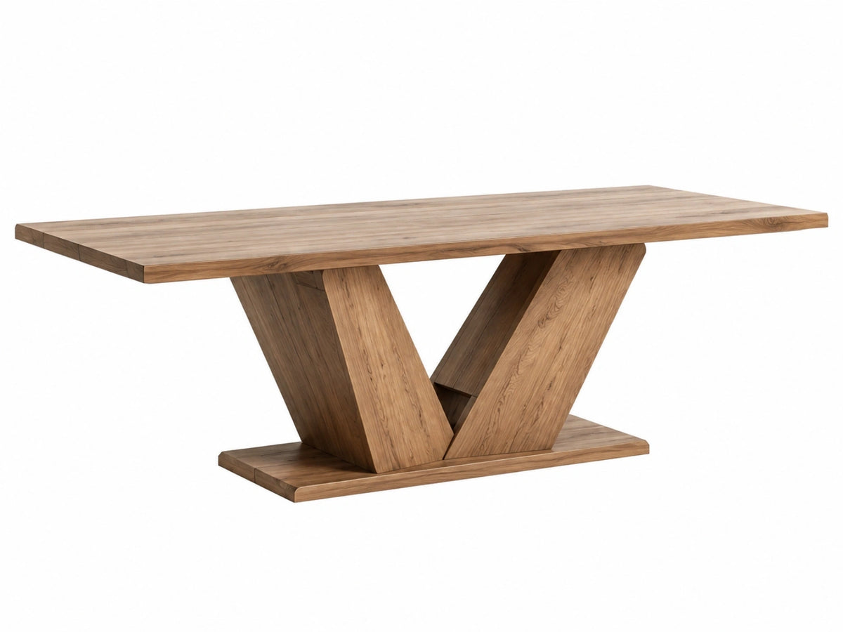 Table à manger 180 x 90 cm en bois marron style contemporain