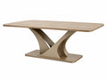 Table à manger 180 x 90 x 76 cm en bois beige style contemporain à piètement croisé