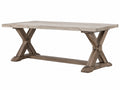 Table de salle à manger 180 x 90 cm en bois brun style rustique